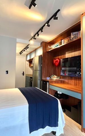 Studio à venda com 28m², 1 quarto e sem vaga Studio à venda com 28m², 1 quarto e sem vagaSala/Quarto