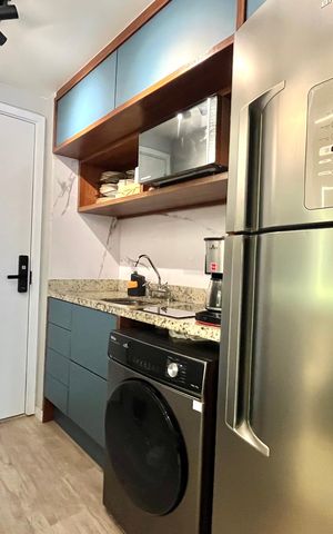 Studio à venda com 28m², 1 quarto e sem vaga Studio à venda com 28m², 1 quarto e sem vagaCozinha