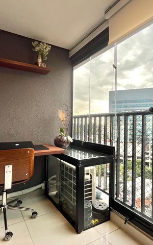 Studio à venda com 28m², 1 quarto e sem vaga Studio à venda com 28m², 1 quarto e sem vagaVaranda