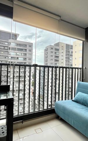 Studio à venda com 28m², 1 quarto e sem vaga Studio à venda com 28m², 1 quarto e sem vagaVaranda