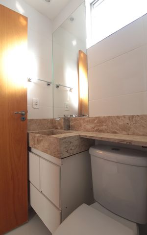 Apartamento para alugar com 90m², 2 quartos e 1 vagaBanheiro Social