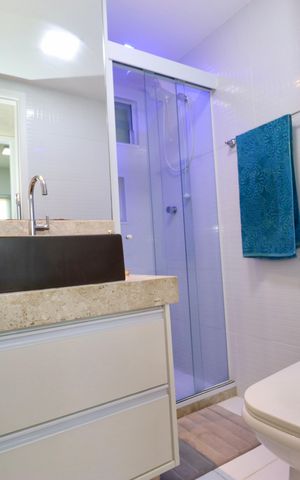 Casa de condomínio para alugar com 72m², 3 quartos e 2 vagas Casa de condomínio para alugar com 72m², 3 quartos e 2 vagasBanheiro
