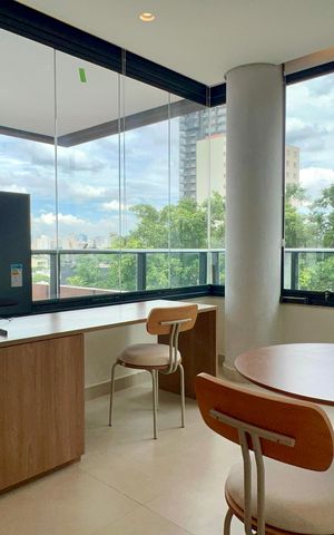 Studio para alugar com 33m², 1 quarto e sem vaga Studio para alugar com 33m², 1 quarto e sem vagaSala