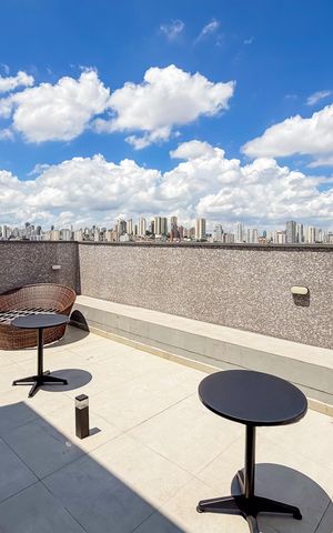 Studio à venda com 25m², 1 quarto e sem vaga Studio à venda com 25m², 1 quarto e sem vagaChurrasqueira e Salão de Festas