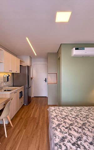 Studio para alugar com 25m², 1 quarto e sem vaga Studio para alugar com 25m², 1 quarto e sem vagaQuarto