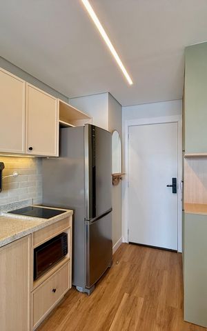 Studio para alugar com 25m², 1 quarto e sem vaga Studio para alugar com 25m², 1 quarto e sem vagaCozinha