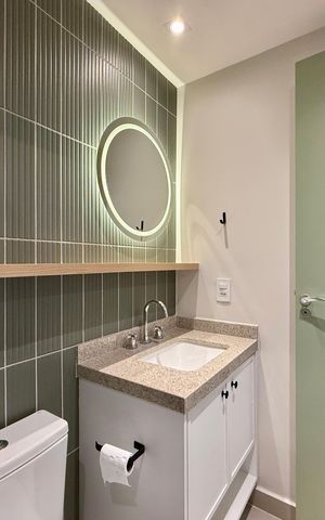 Studio para alugar com 25m², 1 quarto e sem vaga Studio para alugar com 25m², 1 quarto e sem vagaBanheiro