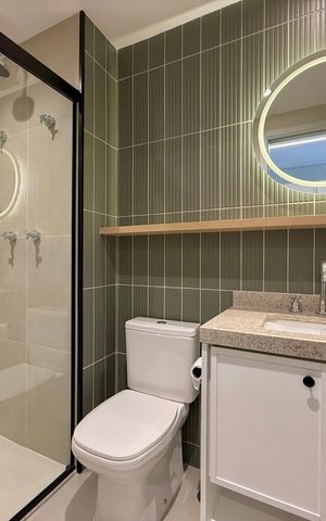 Studio para alugar com 25m², 1 quarto e sem vaga Studio para alugar com 25m², 1 quarto e sem vagaBanheiro