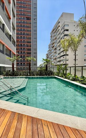 Studio para alugar com 25m², 1 quarto e sem vaga Studio para alugar com 25m², 1 quarto e sem vagaPiscina