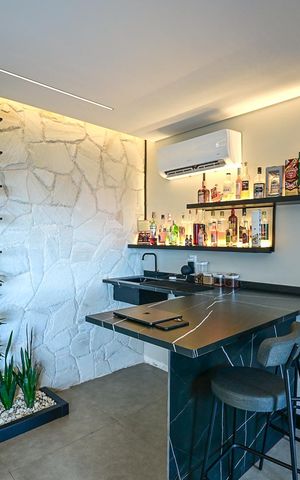 Apartamento à venda com 77m², 1 quarto e 2 vagasBar