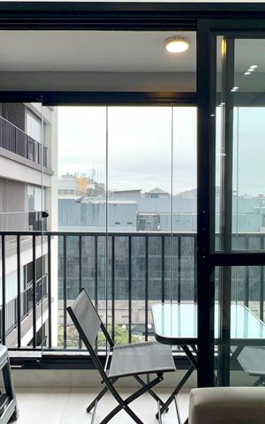 Studio para alugar com 30m², 1 quarto e sem vaga Studio para alugar com 30m², 1 quarto e sem vagaVaranda