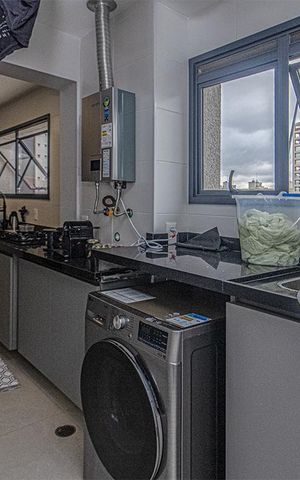 Apartamento à venda com 127m², 3 quartos e 2 vagas Apartamento à venda com 127m², 3 quartos e 2 vagascozinha e área de serviço compartilhadas_3