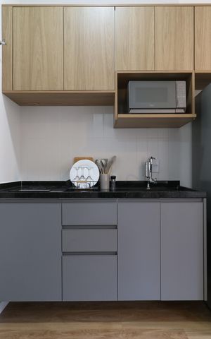 Studio para alugar com 24m², 1 quarto e sem vagaCozinha 