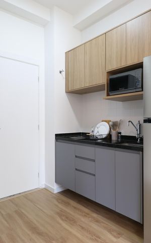 Studio para alugar com 24m², 1 quarto e sem vagaCozinha 