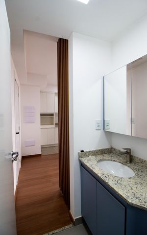 Studio para alugar com 49m², 1 quarto e 1 vaga Studio para alugar com 49m², 1 quarto e 1 vagaBanheiro