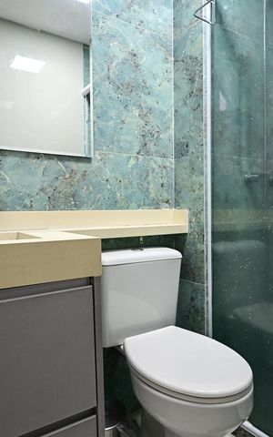 Apartamento à venda com 64m², 3 quartos e 2 vagasBanheiro Suíte 