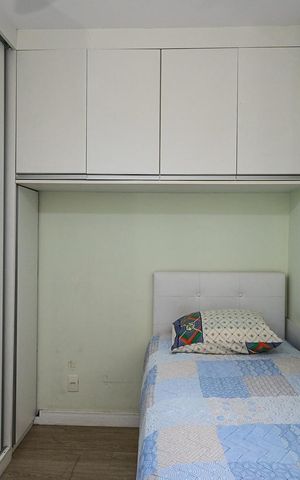 Apartamento à venda com 64m², 3 quartos e 2 vagasQuarto 2