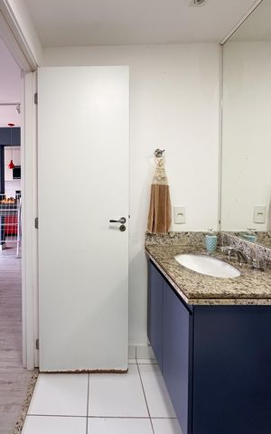 Apartamento à venda com 52m², 1 quarto e 1 vagaBanheiro Social
