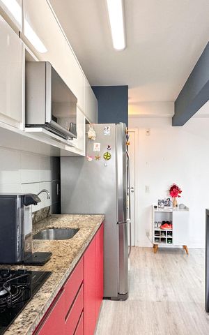 Apartamento à venda com 52m², 1 quarto e 1 vagaCozinha
