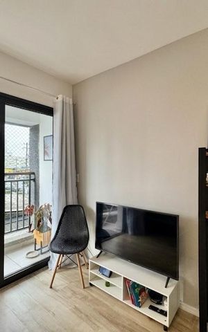 Apartamento à venda com 24m², 1 quarto e sem vaga Apartamento à venda com 24m², 1 quarto e sem vagaSala / Quarto