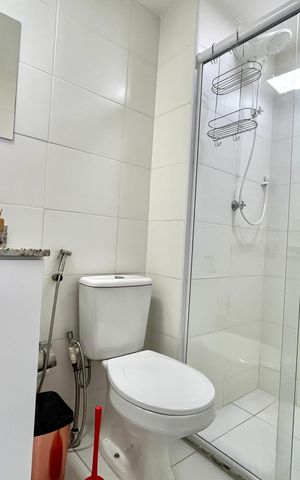 Apartamento para alugar com 24m², 1 quarto e sem vaga Apartamento para alugar com 24m², 1 quarto e sem vagaBanheiro da Suíte
