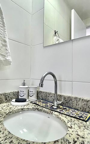 Apartamento para alugar com 24m², 1 quarto e sem vaga Apartamento para alugar com 24m², 1 quarto e sem vagaBanheiro da Suíte