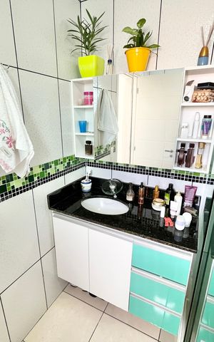 Casa de condomínio à venda com 128m², 3 quartos e 2 vagas Casa de condomínio à venda com 128m², 3 quartos e 2 vagasBanheiro da Suíte