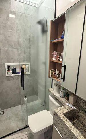 Casa à venda com 110m², 3 quartos e 2 vagas Casa à venda com 110m², 3 quartos e 2 vagasBanheiro da Suíte 1