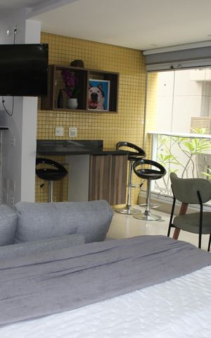 Studio à venda com 52m², 1 quarto e 1 vagaSala - Dormitório