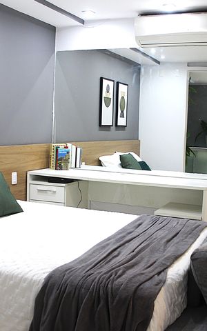 Studio à venda com 52m², 1 quarto e 1 vagaSala - Dormitório