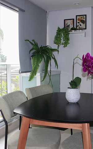 Studio à venda com 52m², 1 quarto e 1 vagaVaranda
