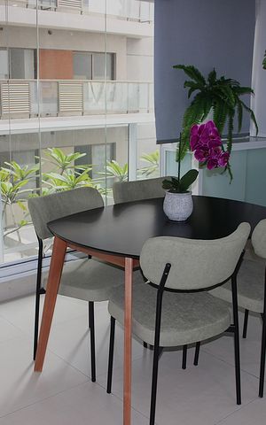 Studio à venda com 52m², 1 quarto e 1 vagaVaranda