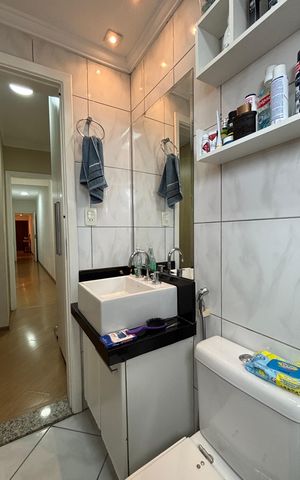Apartamento à venda com 92m², 3 quartos e 2 vagas Apartamento à venda com 92m², 3 quartos e 2 vagasBanheiro da Suíte
