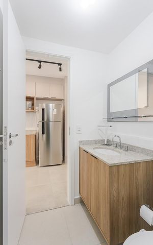 Apartamento para alugar com 28m², 0 quarto e sem vaga Apartamento para alugar com 28m², 0 quarto e sem vagaBanheiro