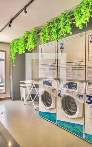 Studio para alugar com 34m², 1 quarto e sem vaga Studio para alugar com 34m², 1 quarto e sem vagaÁrea comum - Lavanderia