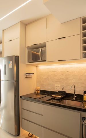 Studio para alugar com 21m², 1 quarto e sem vaga Studio para alugar com 21m², 1 quarto e sem vagaCozinha