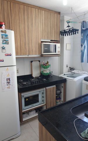 Apartamento à venda com 44m², 2 quartos e 1 vagaCozinha e Área de Serviço
