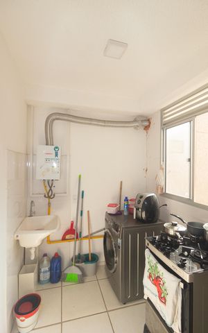 Apartamento para alugar com 46m², 2 quartos e 1 vaga Apartamento para alugar com 46m², 2 quartos e 1 vagaCozinha e Área de Serviço