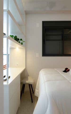Studio para alugar com 33m², 1 quarto e 1 vaga Studio para alugar com 33m², 1 quarto e 1 vagaQuarto