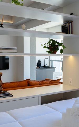 Studio para alugar com 33m², 1 quarto e 1 vaga Studio para alugar com 33m², 1 quarto e 1 vagaQuarto