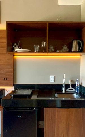Studio para alugar com 28m², 1 quarto e sem vaga Studio para alugar com 28m², 1 quarto e sem vagaCozinha