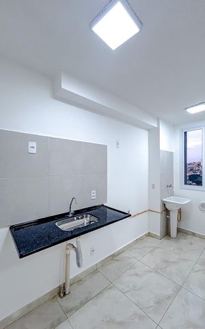Apartamento à venda com 39m², 2 quartos e 1 vagaCozinha e Área de Serviço