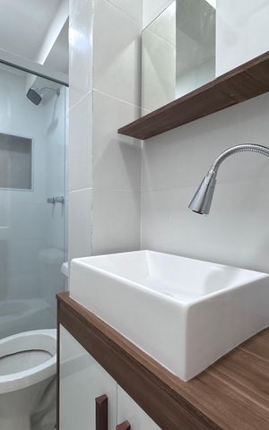Apartamento para alugar com 63m², 2 quartos e 1 vaga Apartamento para alugar com 63m², 2 quartos e 1 vagaBanheiro Social