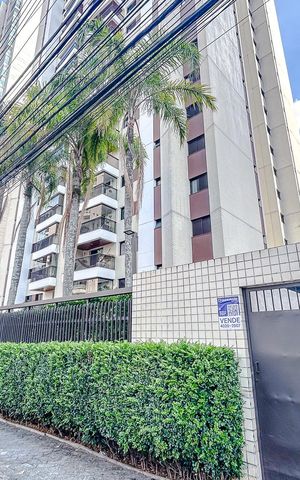 Apartamento à venda com 125m², 4 quartos e 3 vagasFachada com Plaquinha