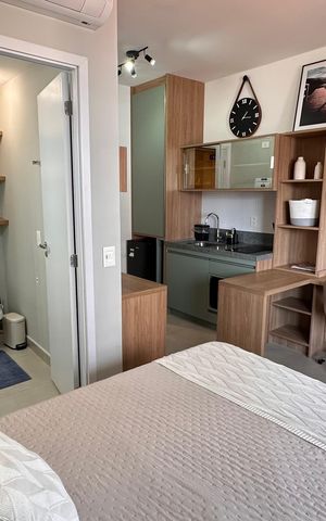 Studio para alugar com 28m², 1 quarto e sem vaga