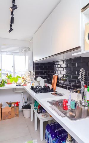 Apartamento para alugar com 45m², 2 quartos e 1 vagaCozinha e Área de Serviço