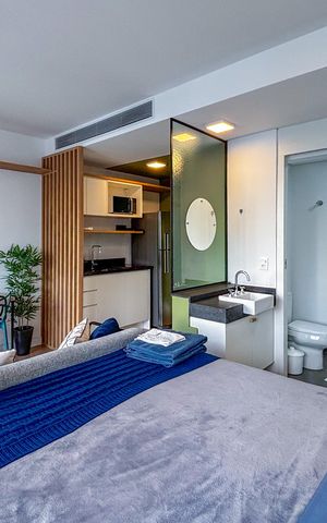 Apartamento para alugar com 32m², 1 quarto e sem vaga