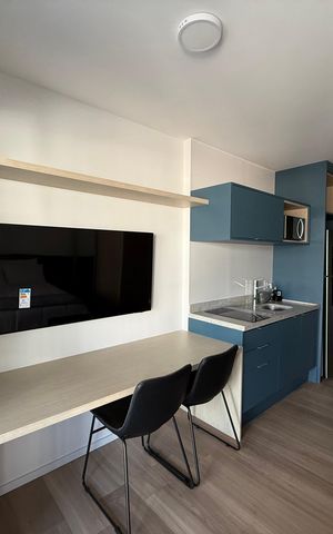 Studio para alugar com 31m², 1 quarto e sem vaga Studio para alugar com 31m², 1 quarto e sem vagaCozinha/Quarto