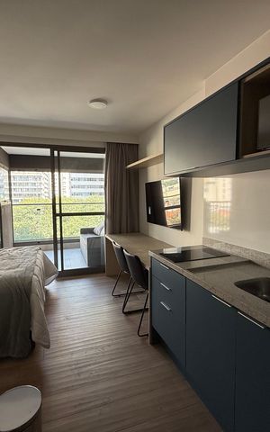 Studio para alugar com 31m², 1 quarto e sem vaga Studio para alugar com 31m², 1 quarto e sem vagaCozinha/Quarto