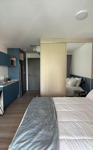Studio para alugar com 31m², 1 quarto e sem vaga Studio para alugar com 31m², 1 quarto e sem vagaCozinha/Quarto